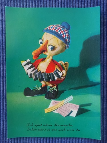 Old postcard duckling - postcard, i