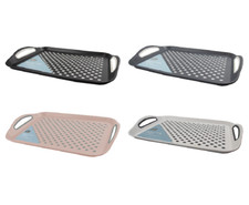 Non Slip Serving Tray Rubber Grip Lap Plastic Serving Food Dinner Tea Drink New