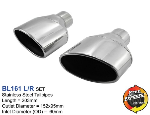 Exhaust tips oval duplex - exhaust,