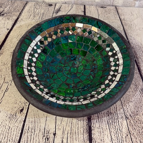 28cm green round - 28cm, mosaic