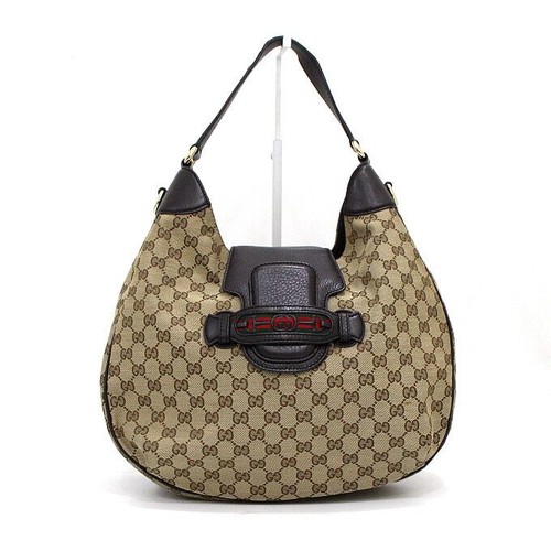 Gucci logo canvas horsebit - gucci, gg