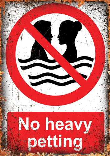 Heavy petting funny sign - heavy,