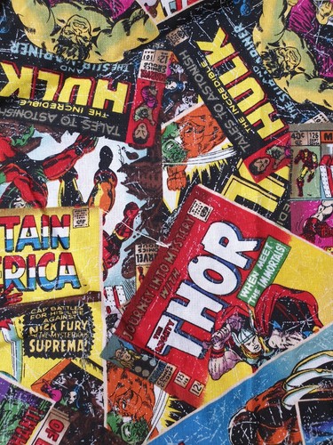 Avengers comic fabric end - avengers,