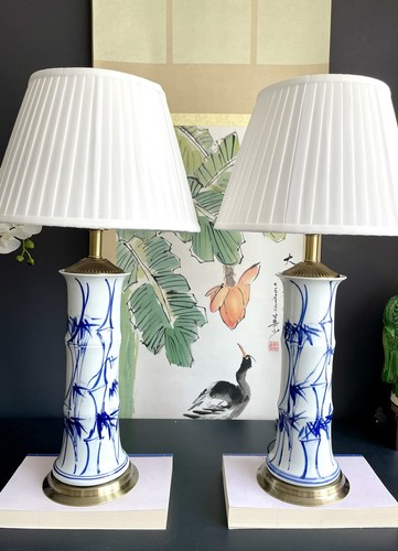 Pair hand painted chinese - pair,
