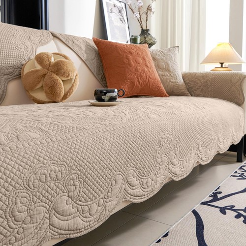 Boho cotton quilted couch - cotton,