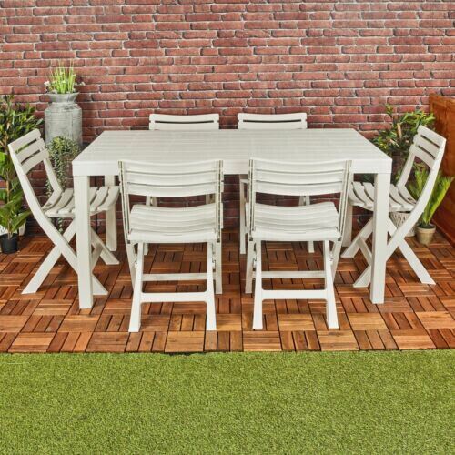 White plastic large table 6 - plastic,