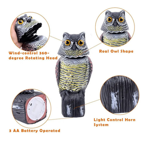 Owl decoy deterrent bird - owl,