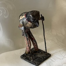 African Ashanti warrior. Bear and grass mask.