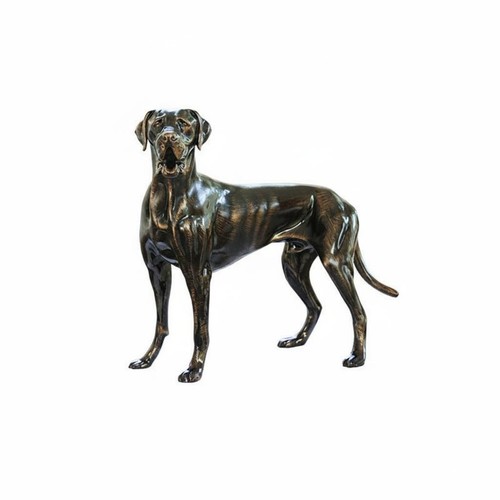 Antique bronze hound - hound, statue