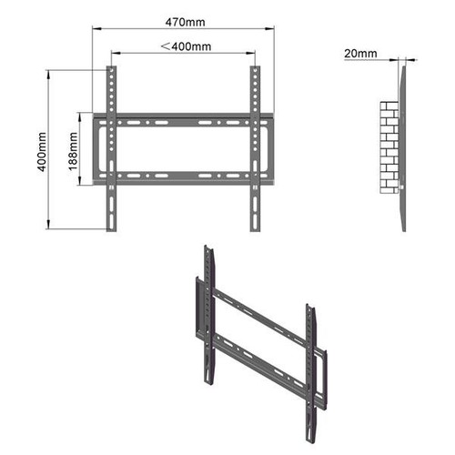 Wall bracket mount - tv, for