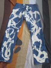 CO  MENS REAR ZIP SKINHEAD BLEACHERS JEANS    FETISH     34" WAIST