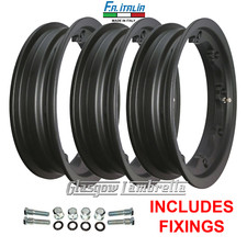 Lambretta GP 125/150/200 3 x TUBELESS WHEEL RIMS in MATT BLACK Italian FA Italia