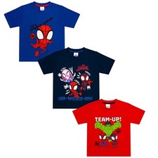 Marvel Spidey & His Amazing Friends Boys T-Shirts 3 Pack | 100% Cotton Boys Tees