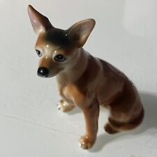 Ceramic Chihuahua, Bone China, Brown 8cms  Tall.