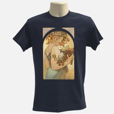 Art Nouveau T-shirt, fruit artists painting, Fruit design Mucha T-shirt
