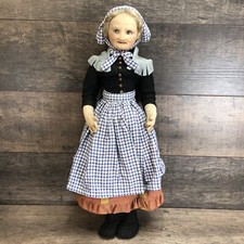 Norah Wellings Cloth Doll Collectable Old Woman Large 24in 1930s Vintage Antique