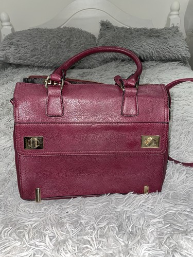 Dune burgundy satchel handbag - burgundy,