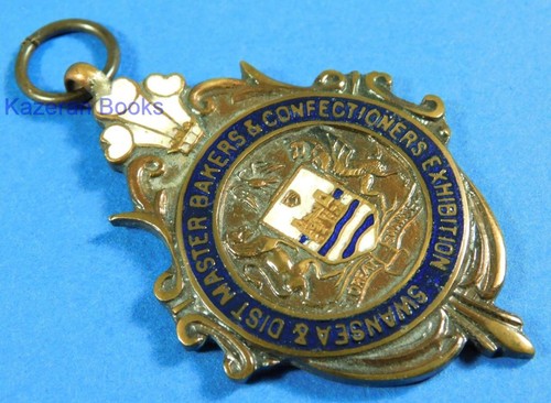 Bronze enamel albert chain fob - albert,