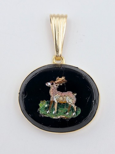 Micro mosaic pendant deer - micro,