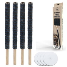 Pack of 4 Natural Wax Torches | 50cm Long with a 60 Minute Burning Time