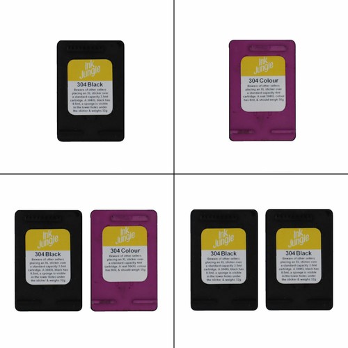Refilled 304 black colour - hp,