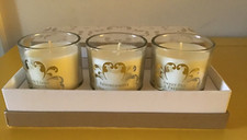 LAURA ASHLEY VOTIVE GIFT SET CANDLES FRESH LINEN BEACHCOMBER SWEET PEA FREESIA