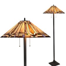 Tiffany Mission Floor Lamp 65"