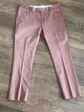 ACNE STUDIOS MEN'S MAX SATIN TROUSERS, BLUSH AW14 SIZE W54 (W38 L 28.5)