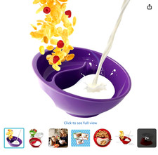 Obol ' The Original Never Soggy Cereal Bowl ' The Spiral Slide Design Grip ***