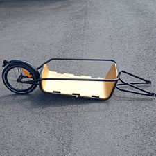 ? Klarfit Companion Chaser Cargo Bicycle Trailer 16" Single Wheel Birch Wood