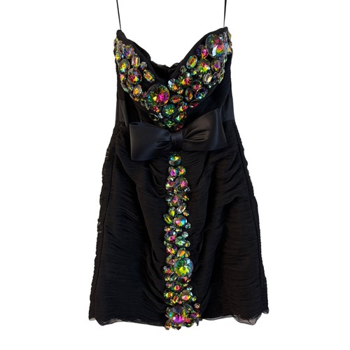 Jovani rhinestone bow black - rhinestone,