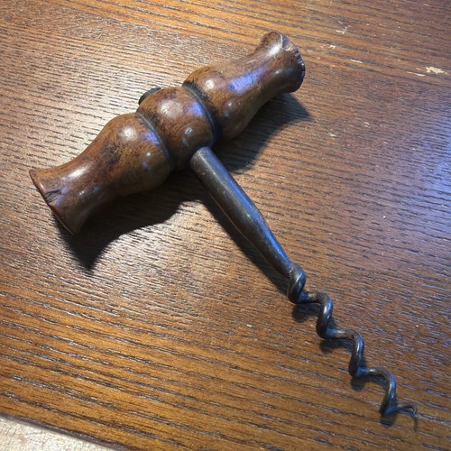 Antique old wood handle iron - antique,
