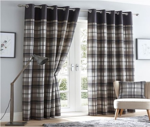 Tartan check eyelet - tartan,