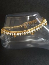 Diamante Anklet Ankle Chain Stunning Indian Payal Bollywood Single or Pair