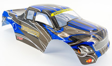 RC Truck Car Body shell + Stickers Universal fit 1/10 HSP Bug Crusher Blue