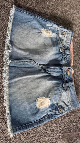 Denim micro mini skirt - micro,