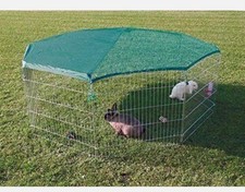 EXTRA Large 8 Panel Dog Puppy Rabbit Cage Run Play Pen Guinea Enclosure 6X6 FT