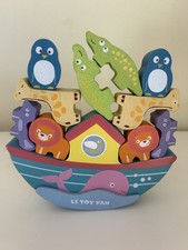 Le Toy Van Noah's Balancing Ark Wooden Educational Toy Chunky Animals