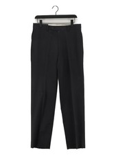 Gieves & Hawkes Men's Suit Trousers W 32 in Black 100% Cotton Dress Pants