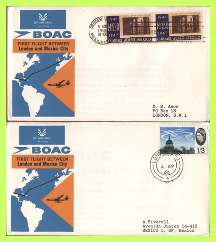 Mexico 1966 boac boeing - boac,