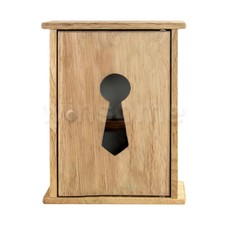 Key Holder Cabinet Wooden Box Wall Mounted Hooks Cupboard Key Storage Rack