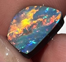Black opal doublet polished - opal,