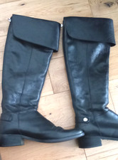 Dune Womens Boots Long Size 7 Black Thigh Length