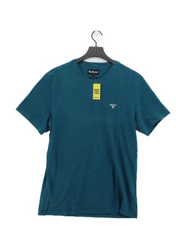 Barbour men shirt l - t-shirt, blue