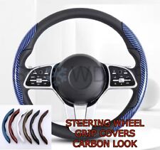 For MG 3 4 5 HS ZS STEERING WHEEL COVERS SPORT NON-SLIP GRIP CARBON FIBRE LOOK