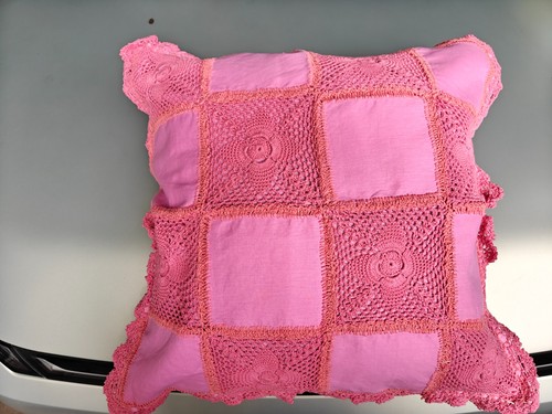 Linen lace cushion covers - cushion,