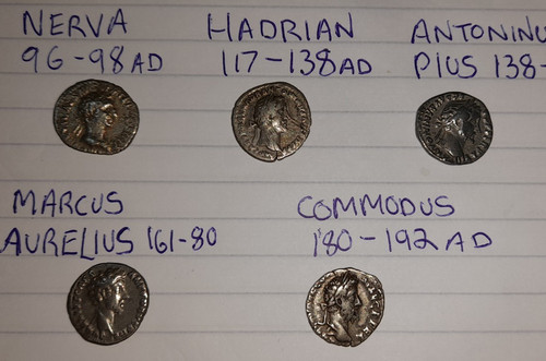 Roman silver denarius - silver, of