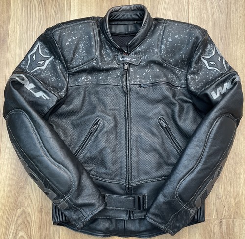 Wolf mens leather motorcycle - mens,