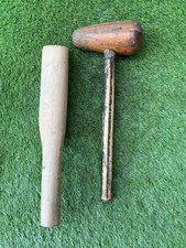 Wooden Lead Dresser & Vintage Wooden Bossing Mallet S502