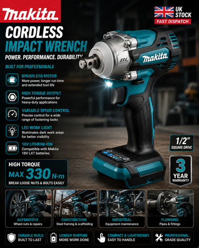 Makita dtw300z 18v lxt - 18v,